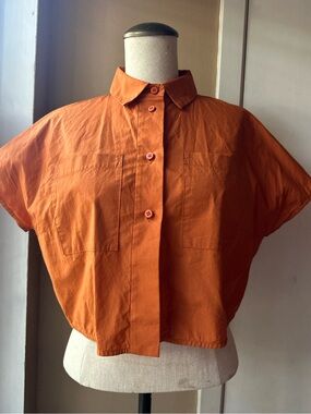 (nude) Buttonup crop top